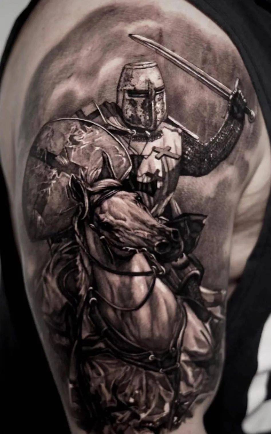 欧州中世纪的骑士纹身