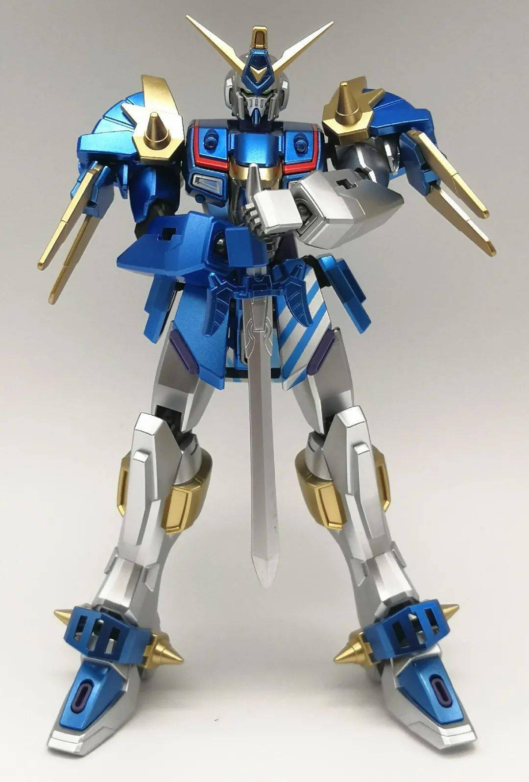 金属制服配色,hgbd:r正义骑士高达改色涂装_hg