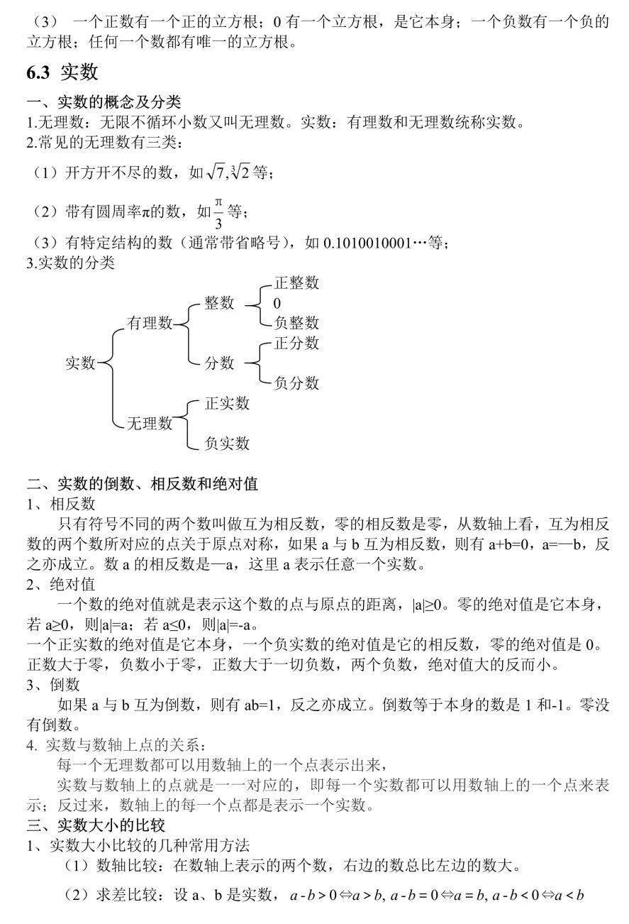 人教版七年级数学下册全册知识点归纳总结