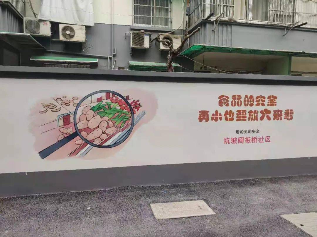 小区旧貌换新颜 墙体彩绘宣食安