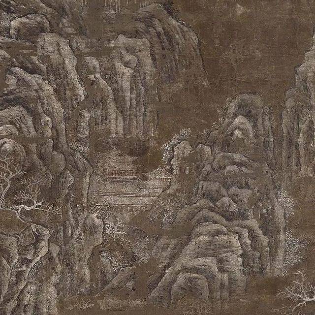《雪景山水图》 五代    荆浩