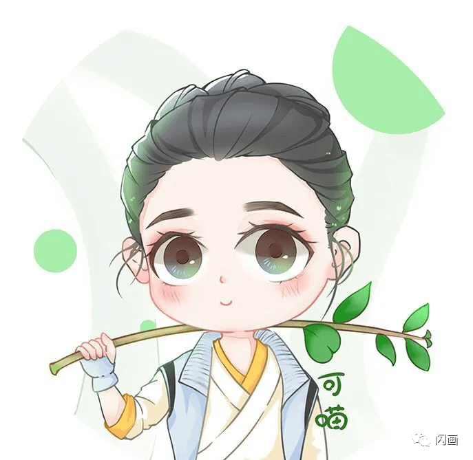 赵丽颖q版手绘古风头像,太可爱了吧