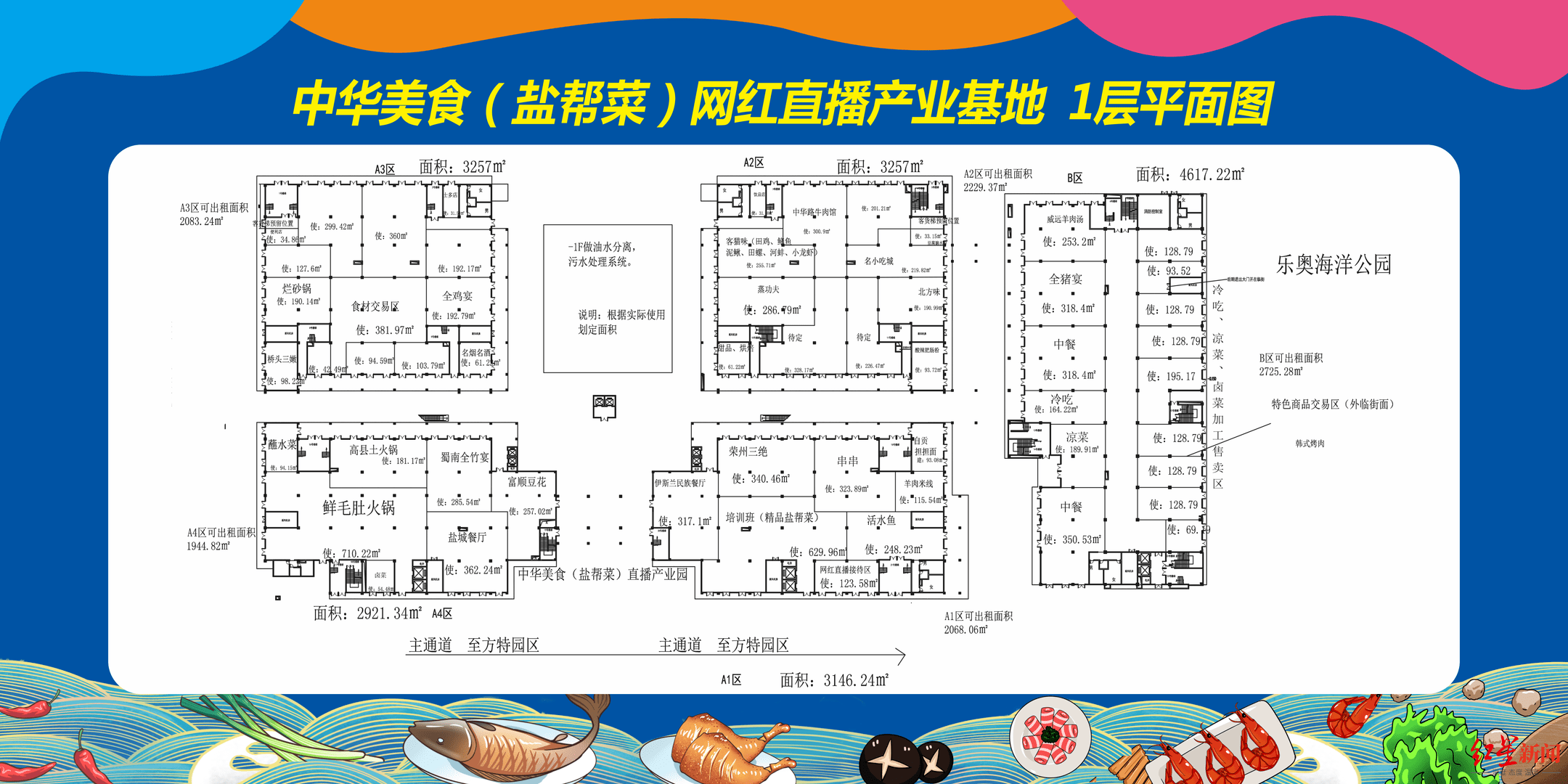 使用面积5万余平方米!自贡打造国内首个美食直播基地,预计10月运营
