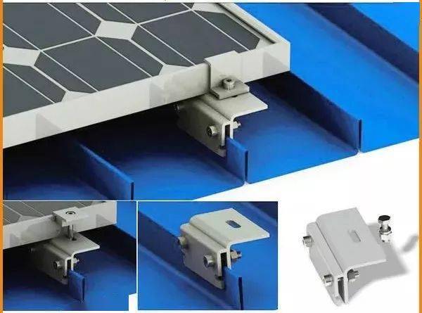 国外光伏板安装组件细节构造示意