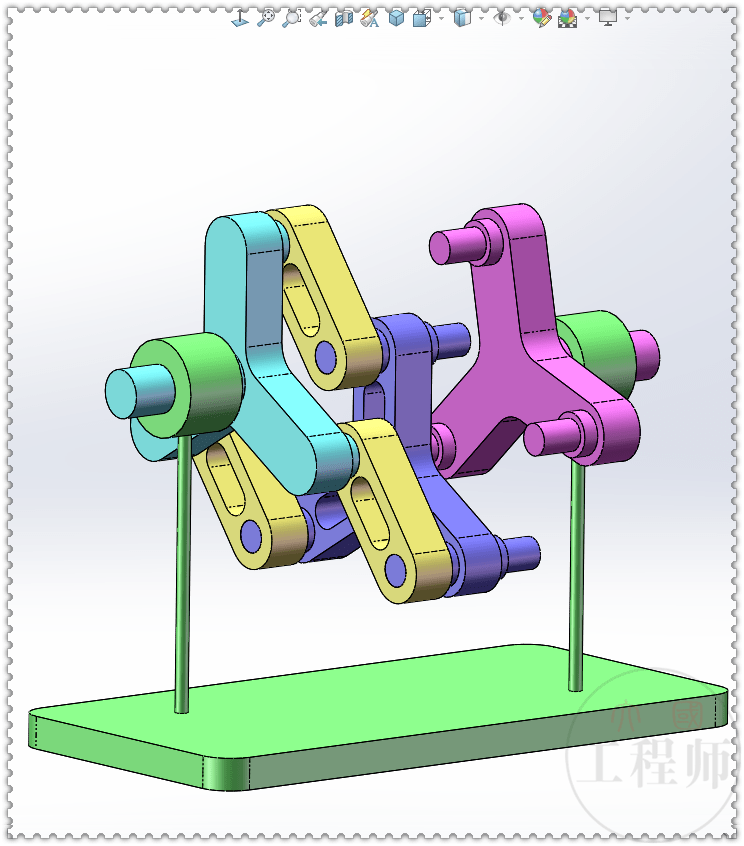 用solidworks装配一个多连杆传动机构