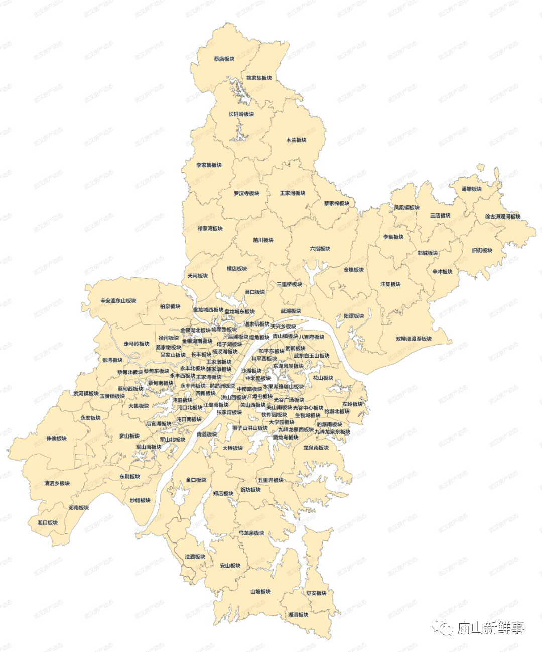 武汉市房地产市场区域板块划分,为何没有单独设庙山板块?