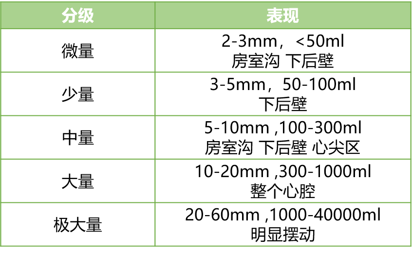 6.心包积液分级