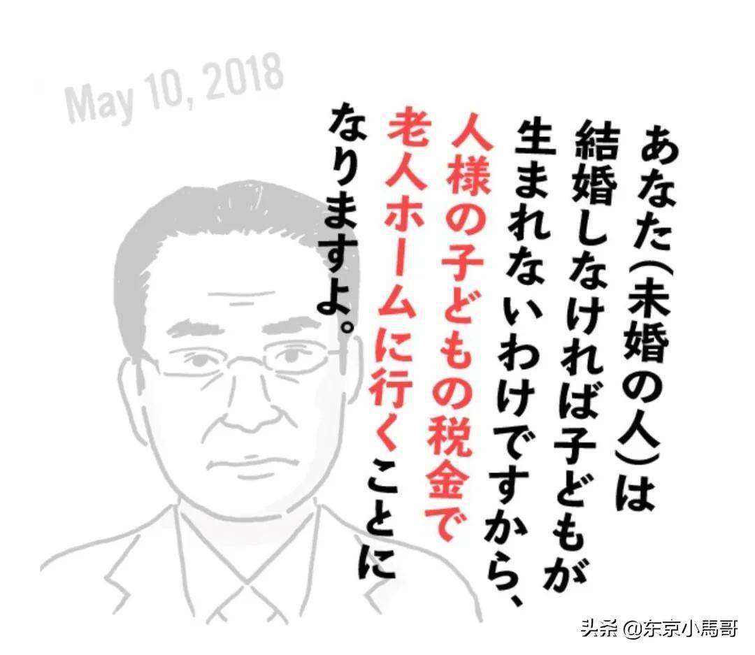 加藤宽治(自民党议员:如果你不结婚就不会有孩子出生,那也就是说等你