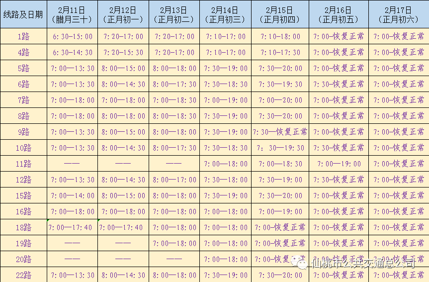 春节期间仙桃公交车运行时间大变这几路下午1330就停了