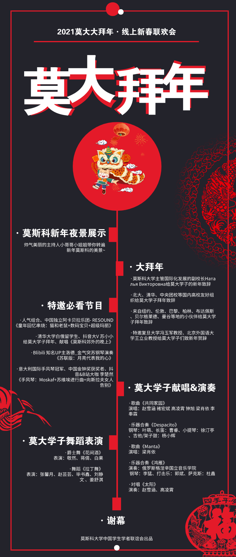 相约大年初三 | 2021莫斯科大学大拜年线上新春联欢会