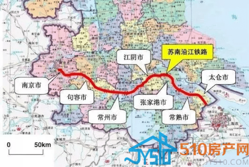 (苏南沿江高铁线路图)