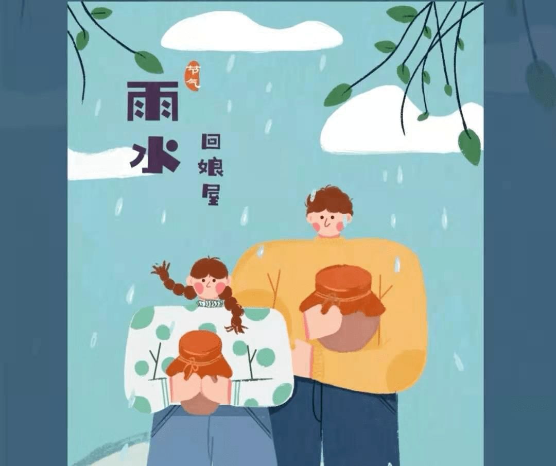 1 回娘屋雨水,是二十四节气之一,标示着降雨开始,雨量渐增,日期在每年