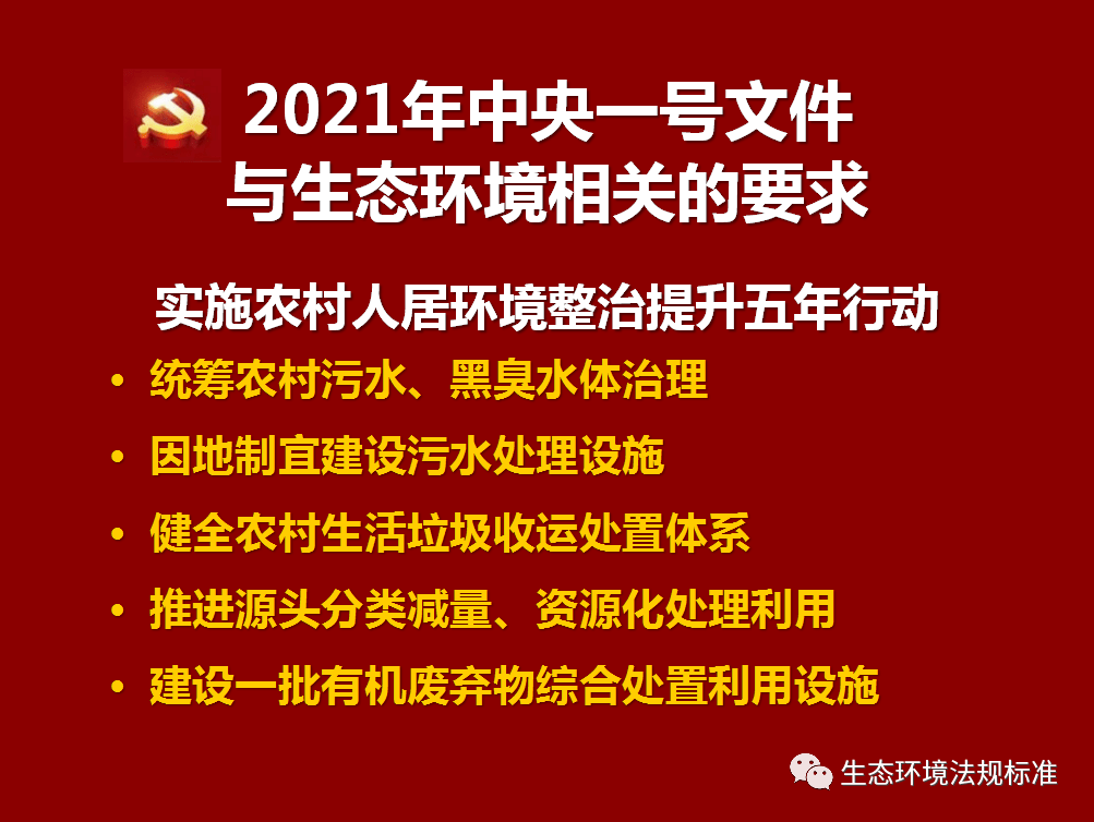 中央一号文件发布对生态环境工作有这些要求