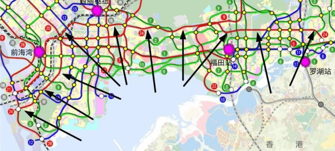 网传深圳地铁五期规划来了含7线共计24956km