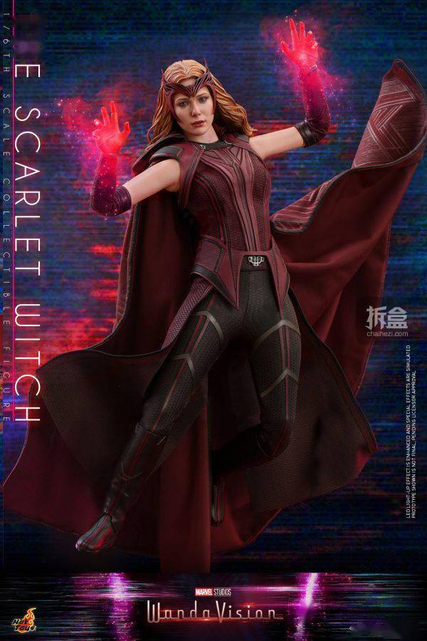 hottoys 漫威 旺达幻视 红女巫 wanda 1/6可动人偶