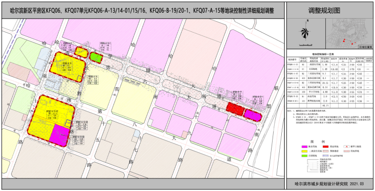 拟规划调整地块位于平房区南部哈南十一路东侧,哈南第二大道南侧,总