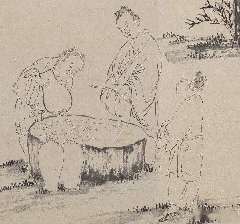 唐伯虎 的白描人物,这线条,封神了_八仙