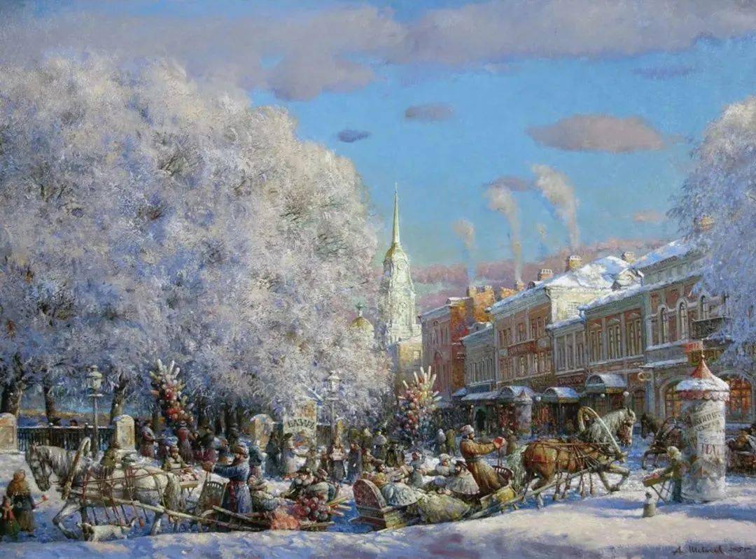 俄罗斯印象派画家alexandershevelev油画作品