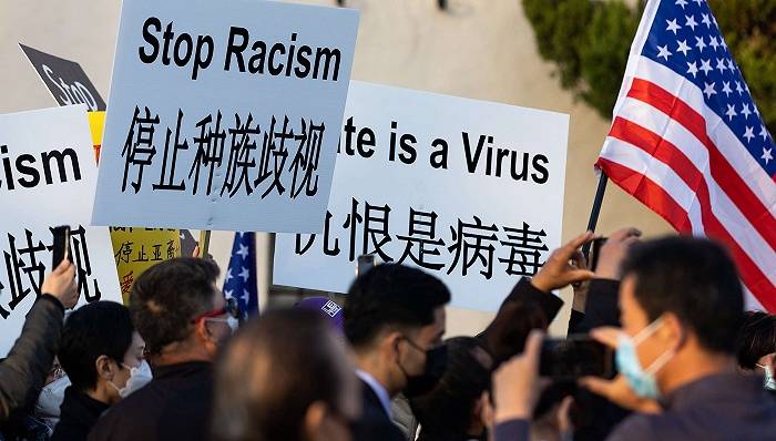 全美多地爆发反对歧视亚裔游行,获其他少数族裔声援