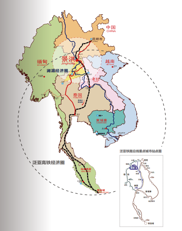 而玉磨铁路(玉溪-磨憨)作为泛亚铁路中线中国境内部分,起于云南省