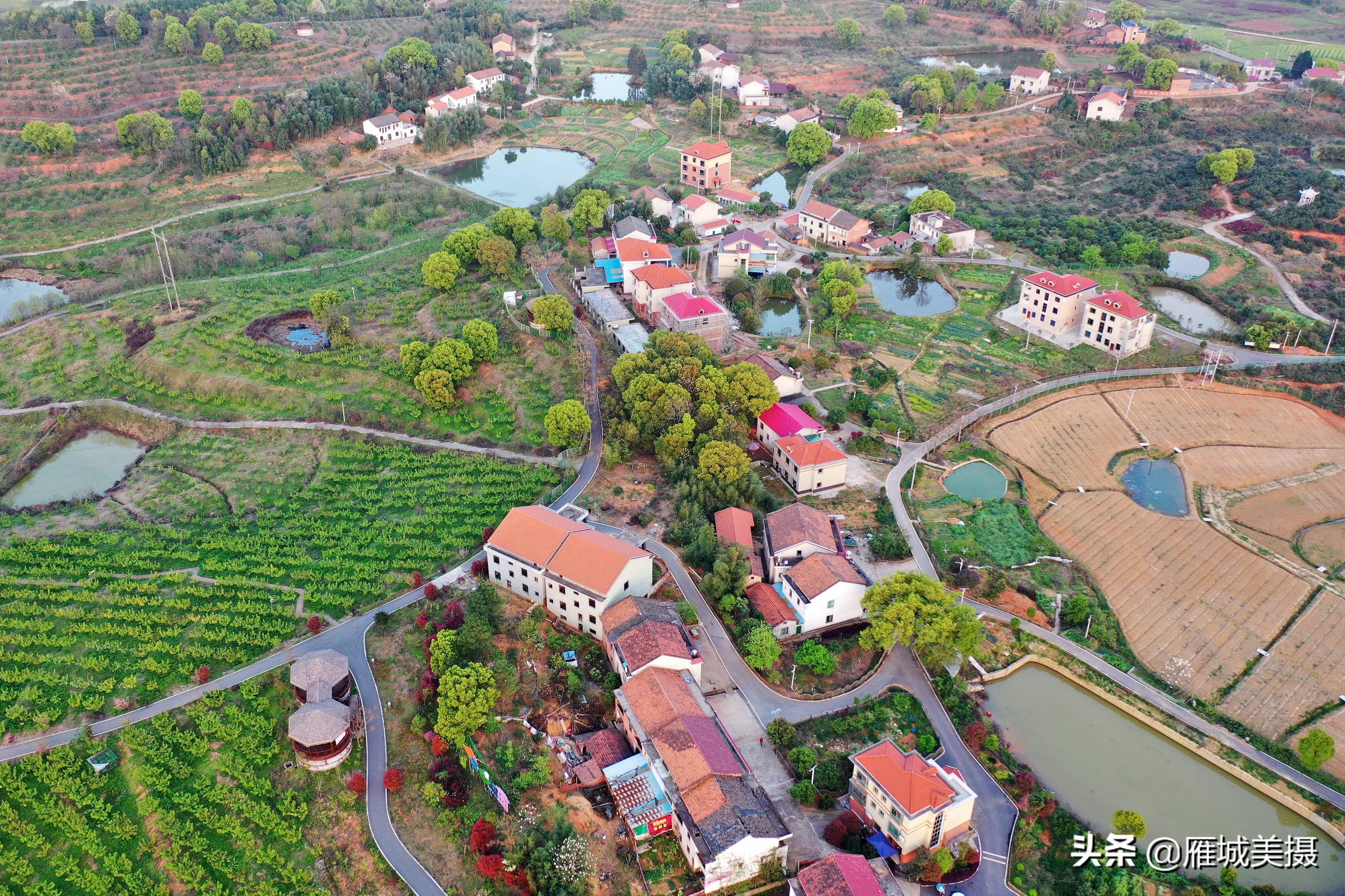 航拍衡阳美丽乡村-珠晖区堰头村,春光如画,近郊休闲旅游好地方