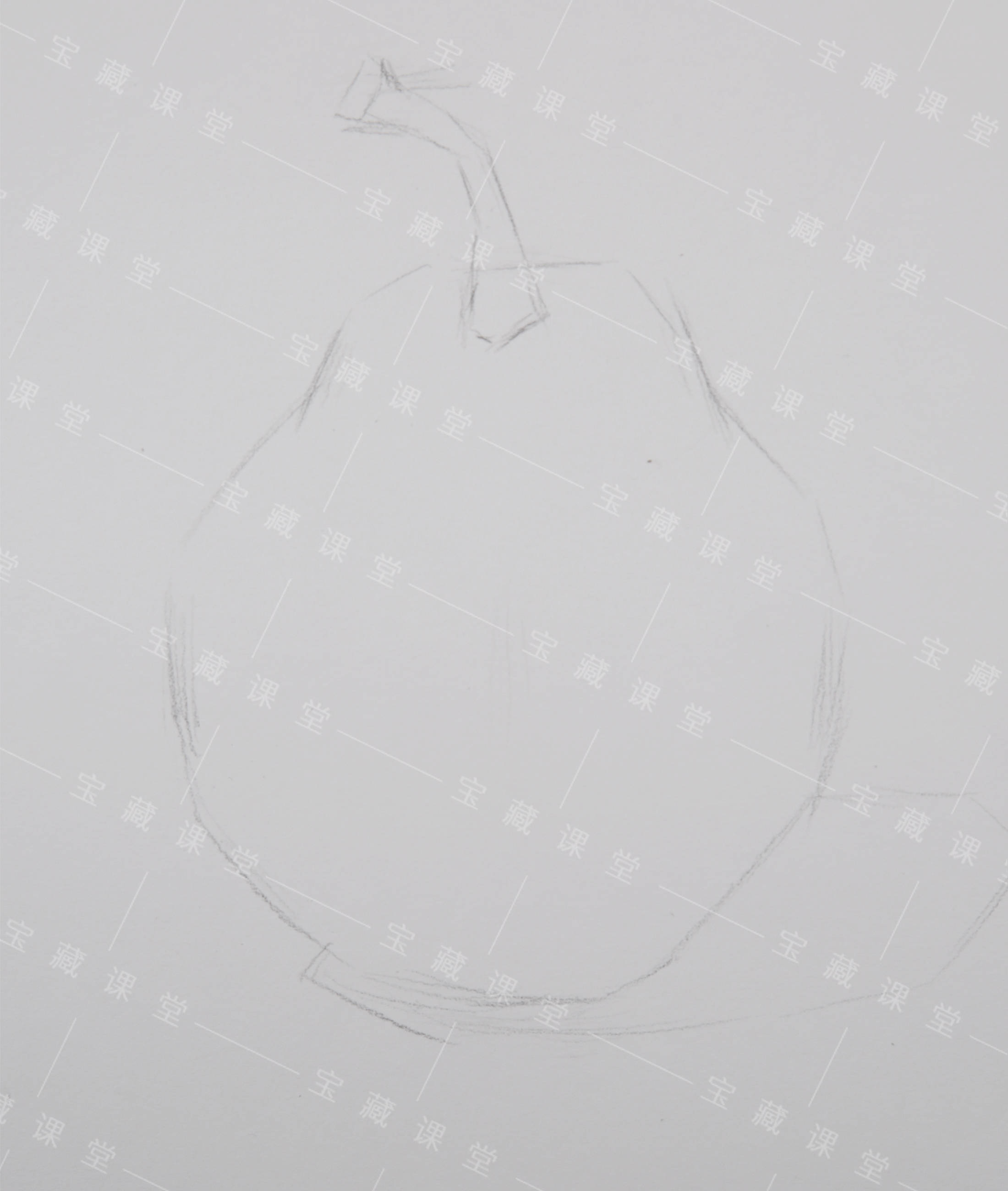 单体梨子素描结构训练课程分享(附视频 宝藏课堂美术网校