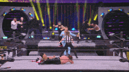 aew:拳王泰森ko重拳,y2j惨遭围殴!魔蝎发威,最后无规则赛太硬核了