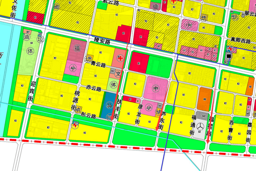 >>绿源街(芦东街)建设项目:北起陵州路,南至南环路,道路长1406米