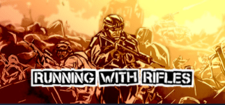 像素风格的美术,赛博朋克的背景设定,中等游戏难度 小兵步枪 running
