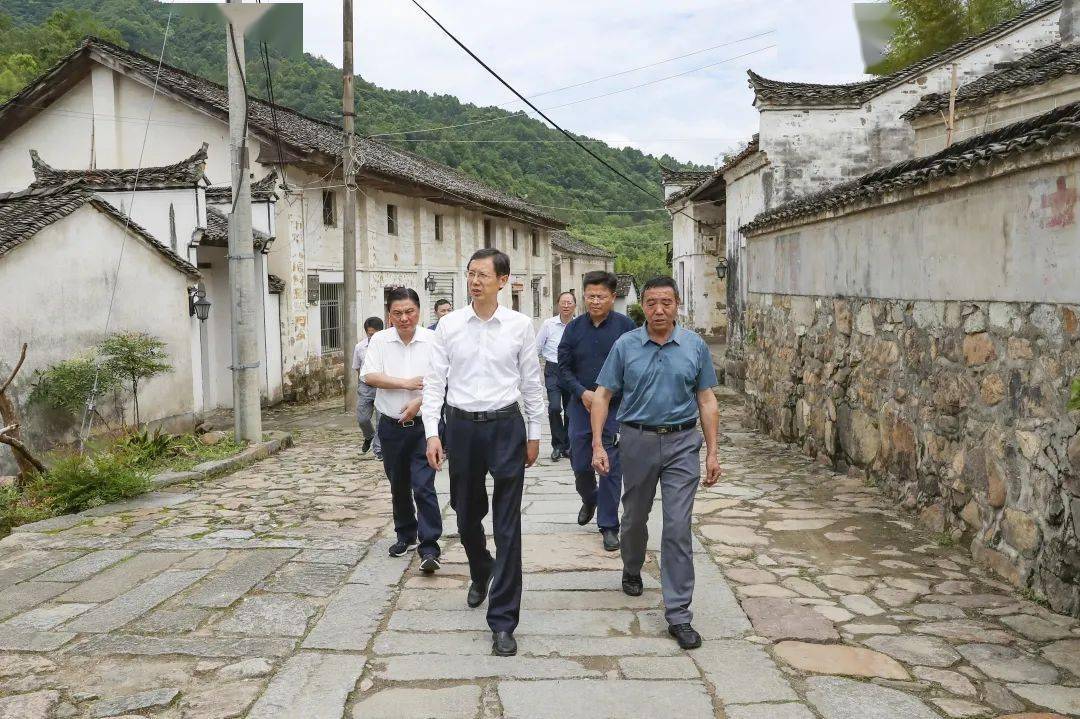 方正在贵池区梅街镇桃坡村实地查看黄桃种植基地建设运行情况.