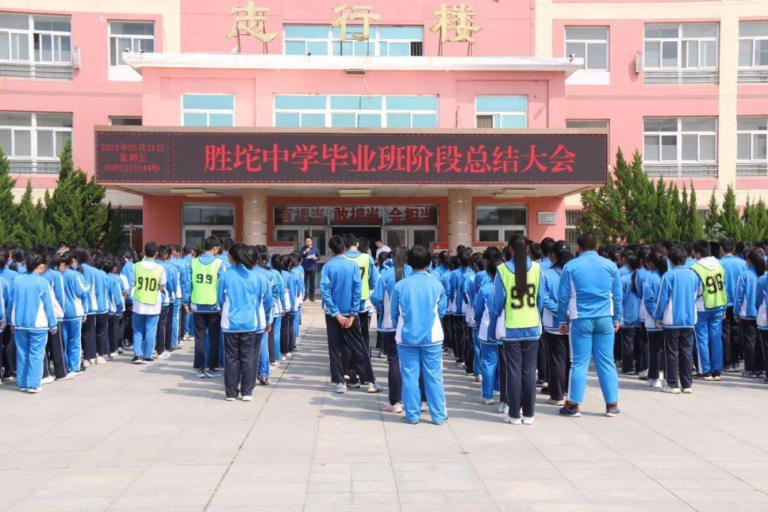 垦利区胜坨中学召开毕业班阶段总结大会