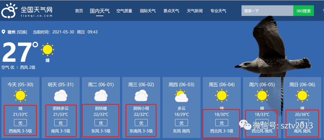 宿州气温将直逼36!_高温