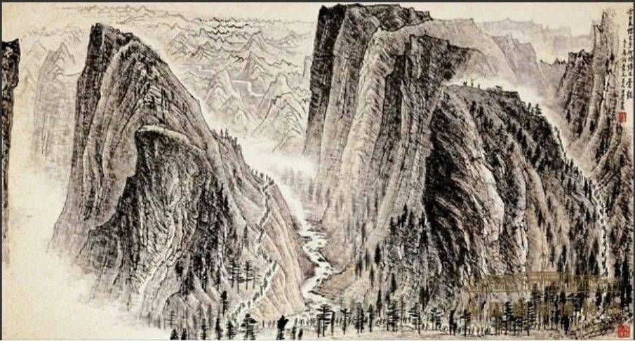 山水画《长征》| 美术经典中的党史_李可染