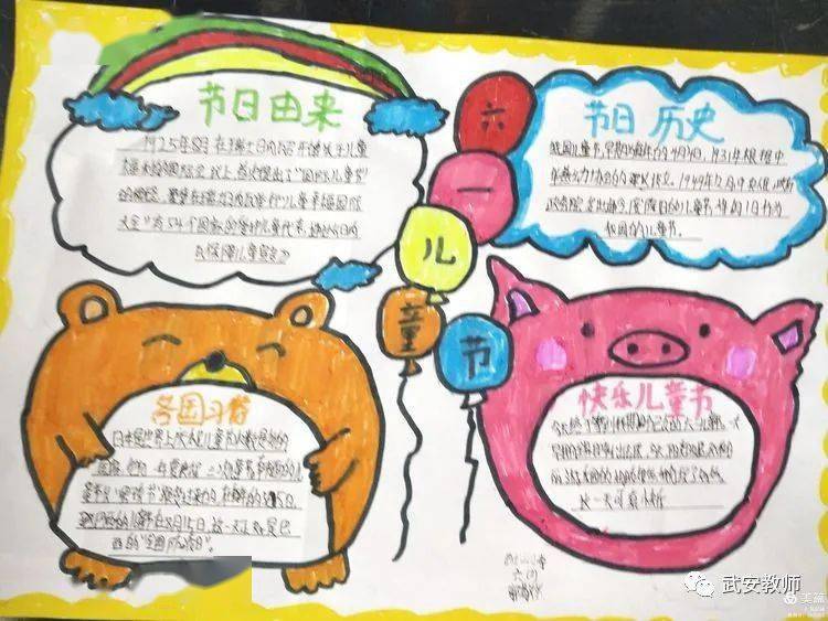 多彩童年,欢庆六一——西土山小学六二班迎"六一"手抄报展