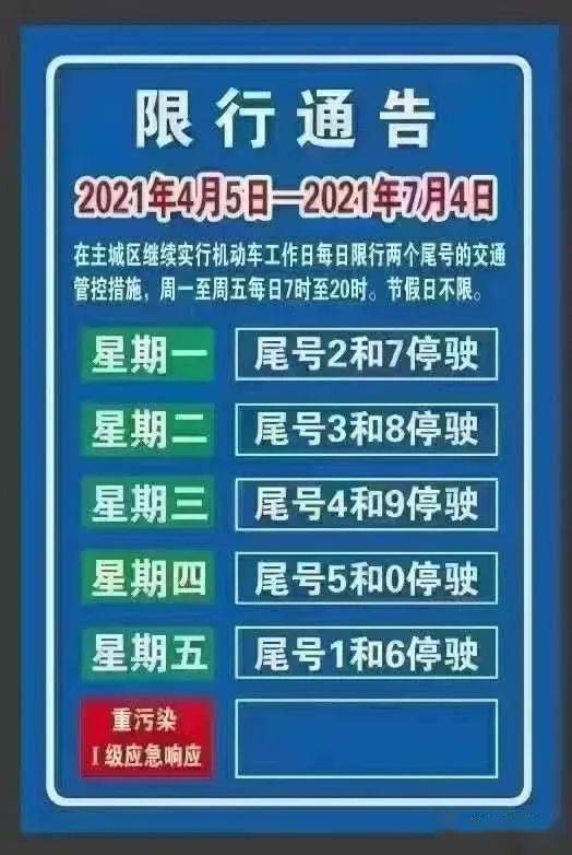 159号)要求,我市主城区和各县(市,区)城区机动车自2021年4月5日至