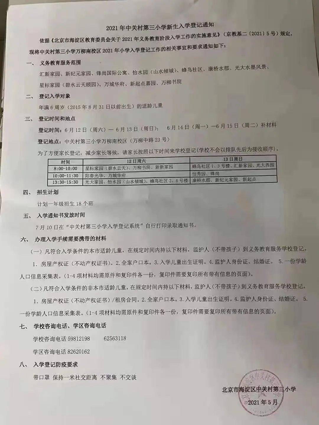 人大附中实验小学育英中学小学部育英学校(紫金长安校区)五一小学八一