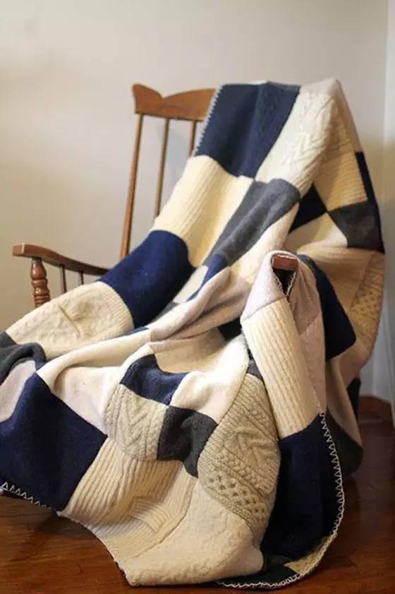 【旧衣改造】毛衣旧物改造之——家居各类抱枕,毯子
