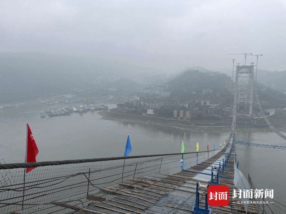 重庆郭家沱长江大桥猫道全线贯通 2022年通车后两江新区到茶园只需10