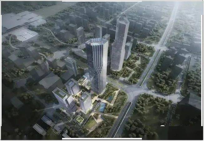 工程249米高绿地长沙之门双子塔湖南自贸区新地标