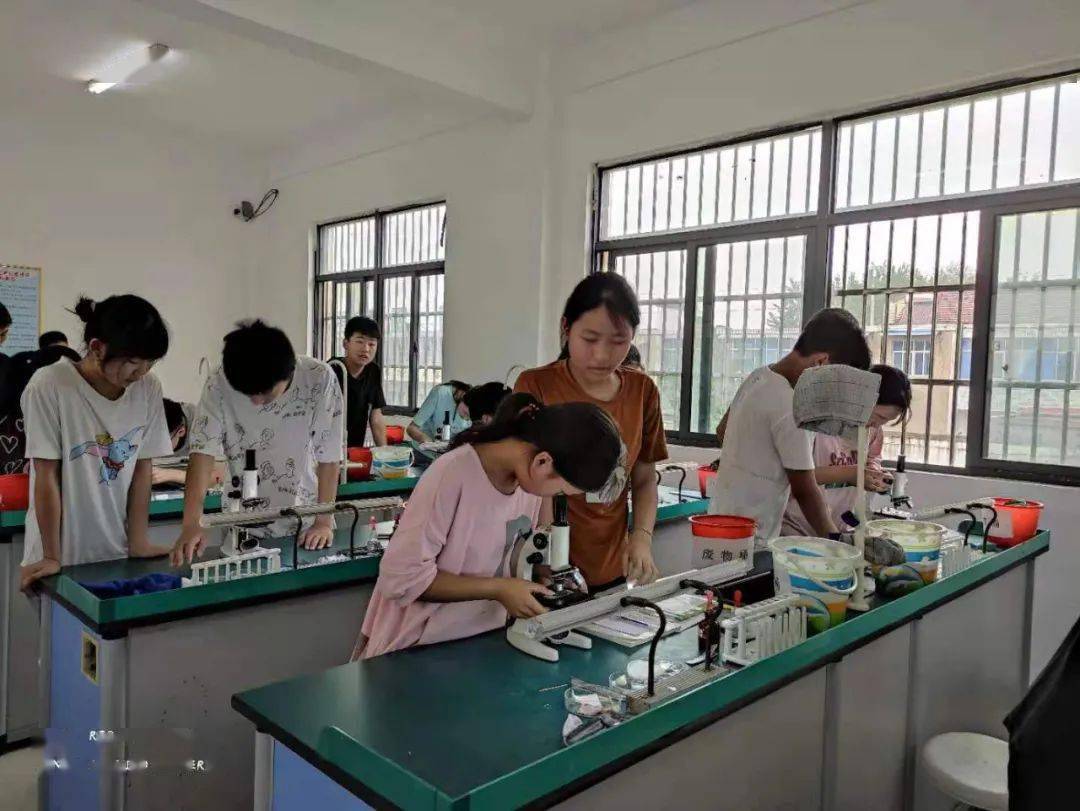 杨集中学精心组织八年级学生生物操作实验训练