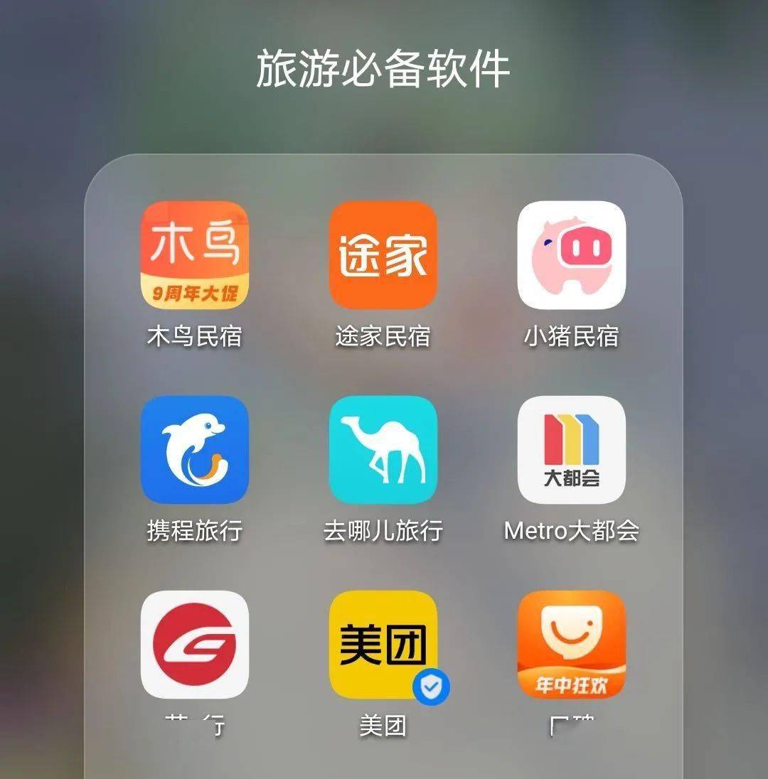 图1.旅游所需软件