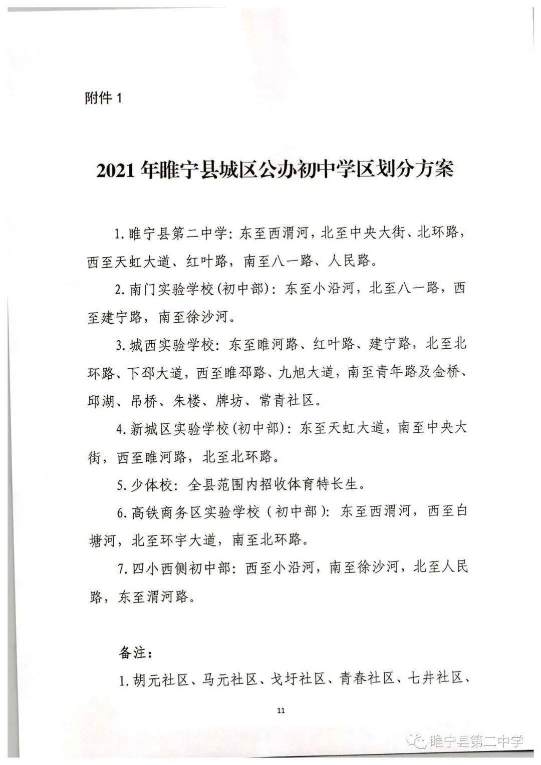 米线审核:王掌柜 2021年睢宁县城区义务教育阶段学校学区划分方案