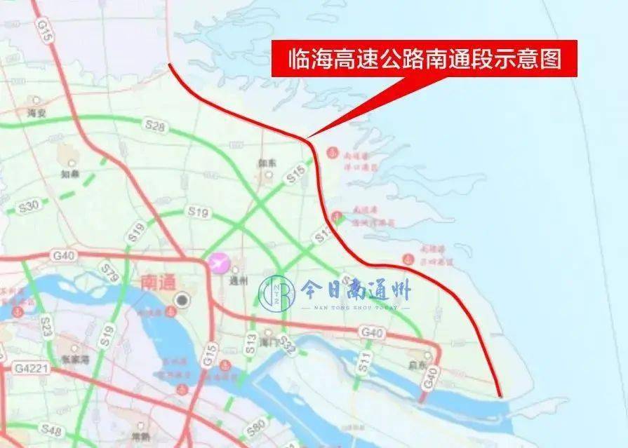 近日,南通市交通公共事业发展中心发布了临海高速公路南通段的规划