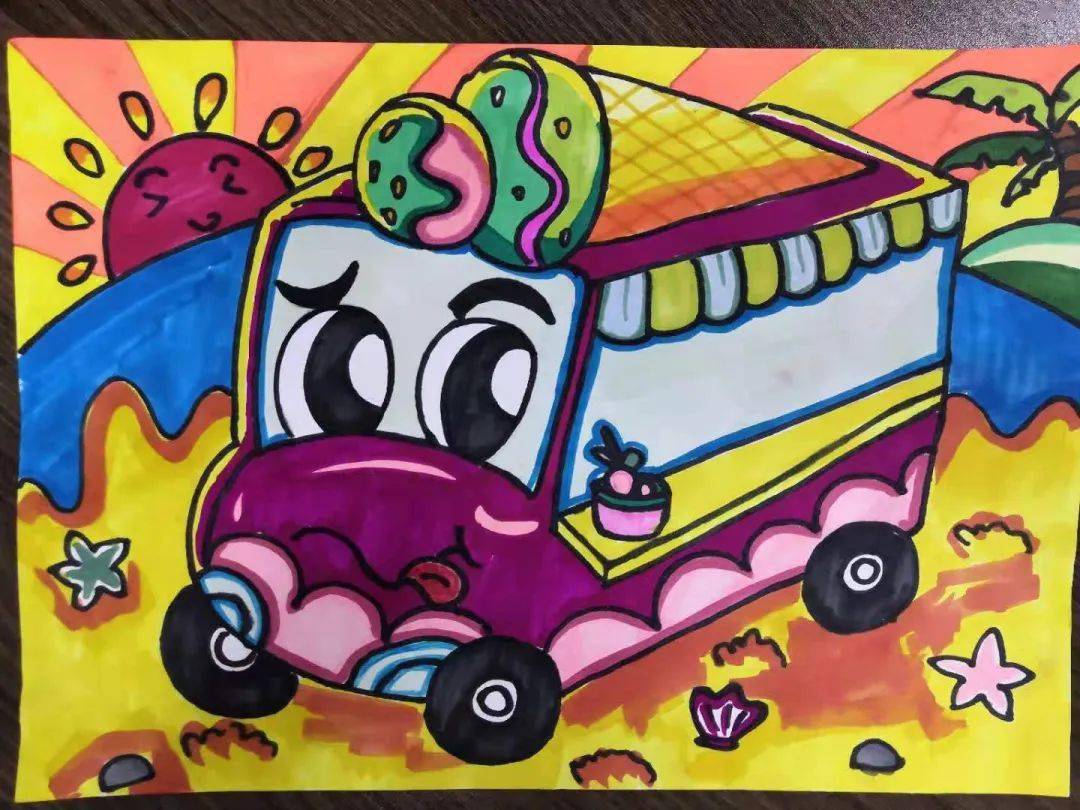 走进北京实验小学,上千名孩子用画笔绘出梦想车!_汽车