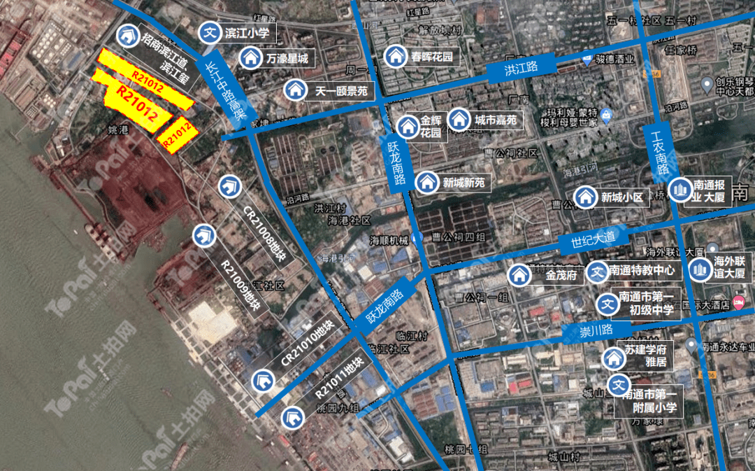 r21012地块 区位交通:地块位于姚港路东,规划二路两侧,毗邻洪江路