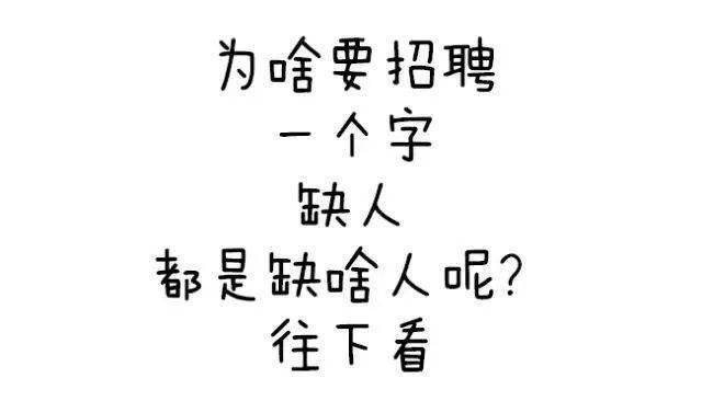 招强人,招年轻人,招热情的人,招比我强的人,招想变强的新人,招简单