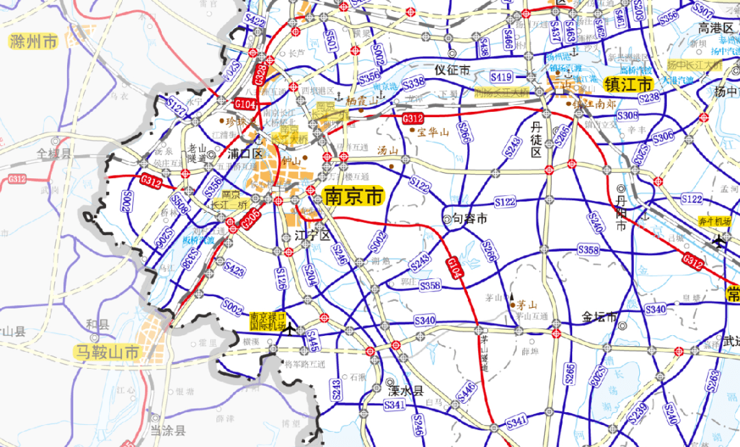 概况 s338规划起于镇江镇南立交 经下蜀,龙潭, 柳塘(南京绕城段与g36