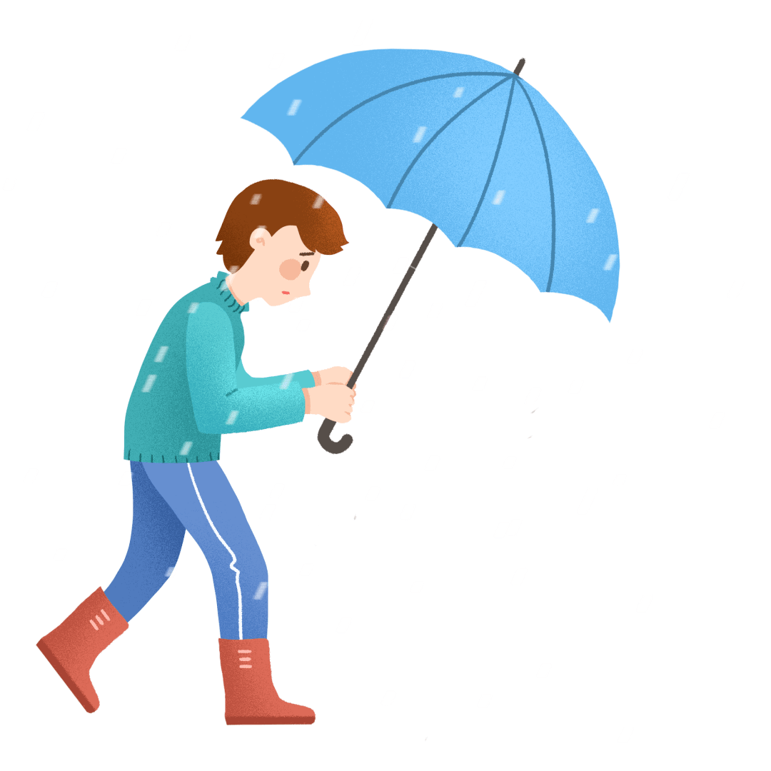 外出避免淋雨