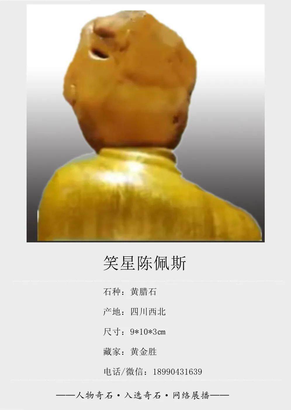 人物奇石展播开始了入展作品登场欢迎观展欣赏