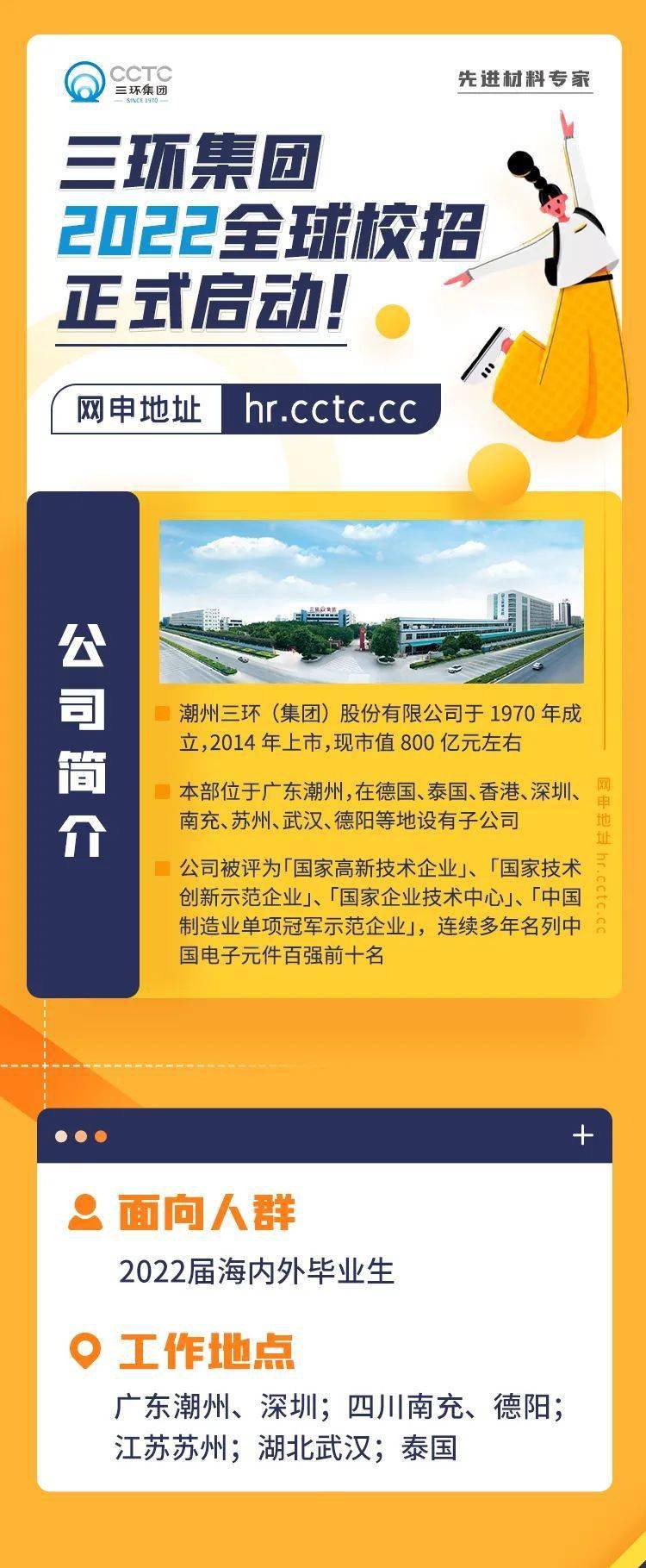 【校园招聘】三环集团2022全球校园招聘正式启动